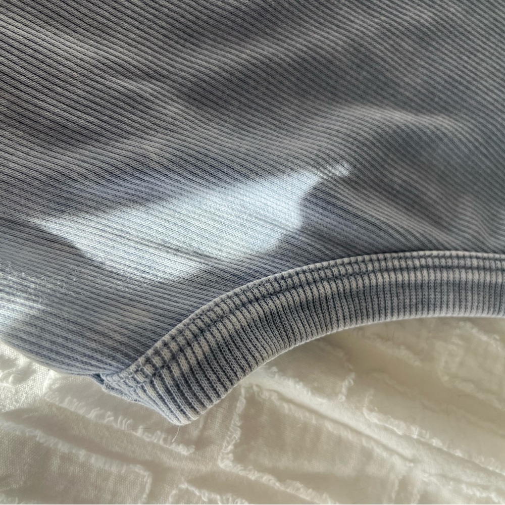 Light Blue Ribbed Tank Top - Picture 3 of 6